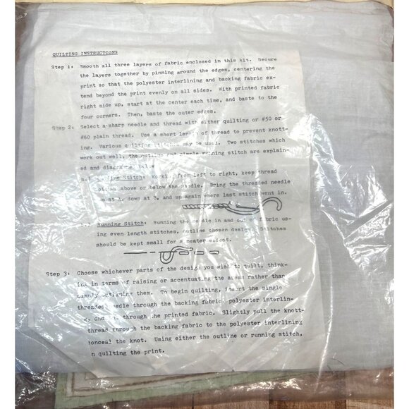 Craft Classics By Anneline Trapunto Quilting Kit With Floral Design 100% Cotton - Picture 8 of 8